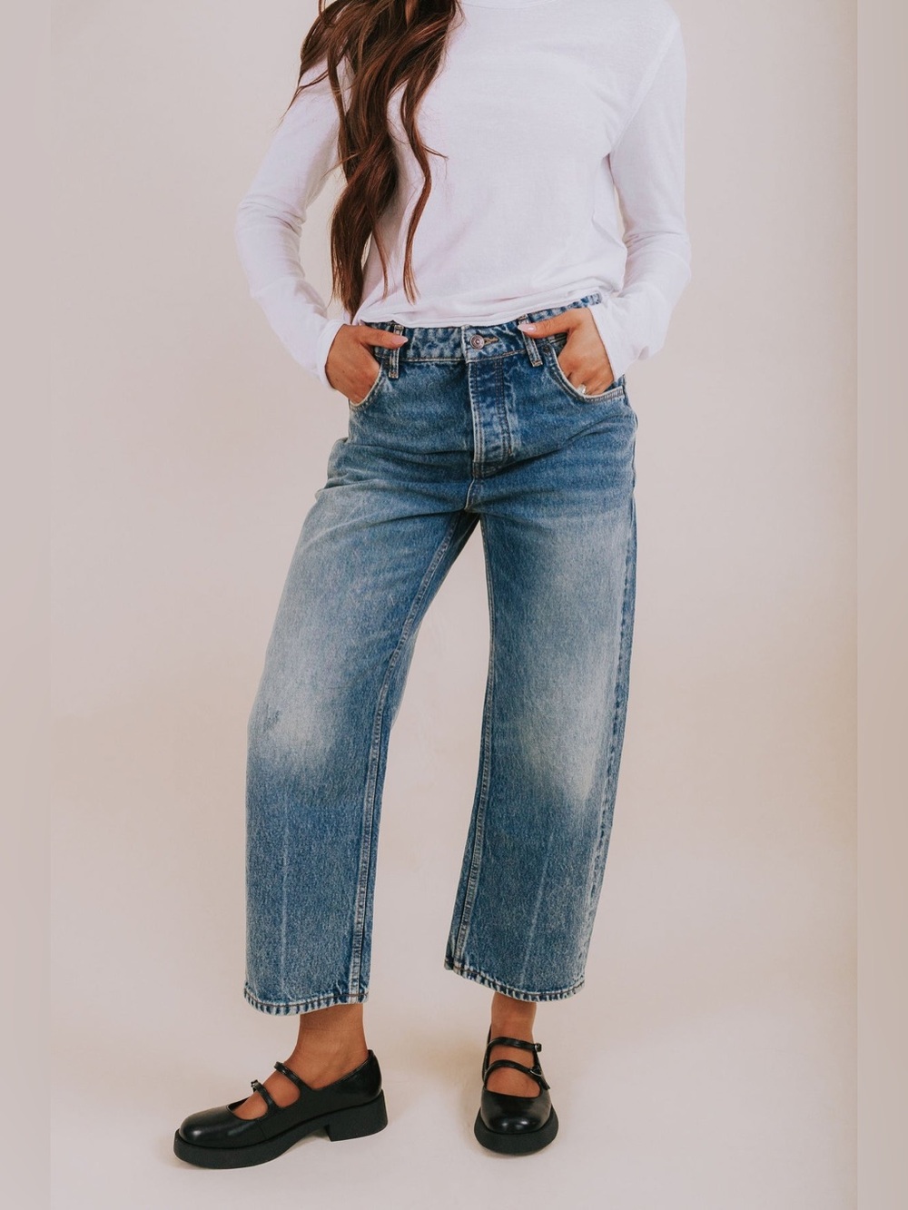 Free People Deep Trance Dropped Boyfriend Jeans